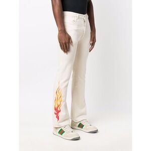 Gallery Dept. Logan Flame-Print Bootcut Jeans Men's Size 34